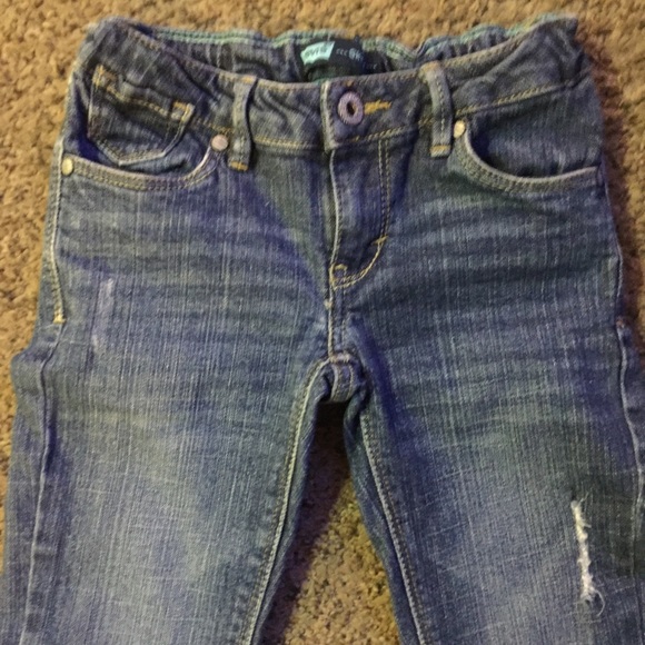 Levis Skinny Jeans Girls 7 Reg Some Wear - Picture 2 of 8